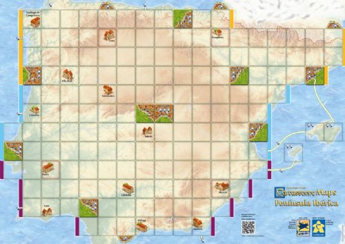 Carcassonne Maps - Peninsula Iberia